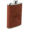 Pavilion Gift Company - Out Hunting - PU Leather & Stainless Steel 8 oz Flask - Portable Drinkware - 4 of 4