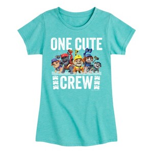 Girls' - Paw Patrol - Rubble & Crew Fitted Short Sleeve Graphic T-Shirt - 1 of 4