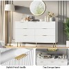 7-Drawer Fluted Wood Dresser with Gold Handles – Modern Chest of Drawers for Bedroom Storage, Closet Organizer, or Entryway Furniture - 4 of 4
