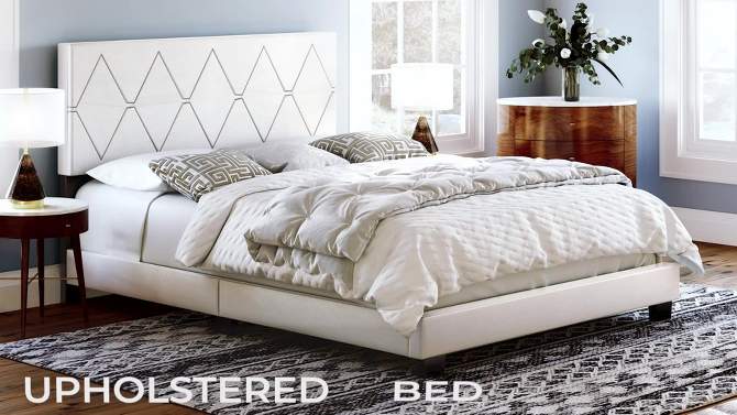 Darcy Diamond Stitched Upholstered Bed - Eco Dream, 2 of 12, play video