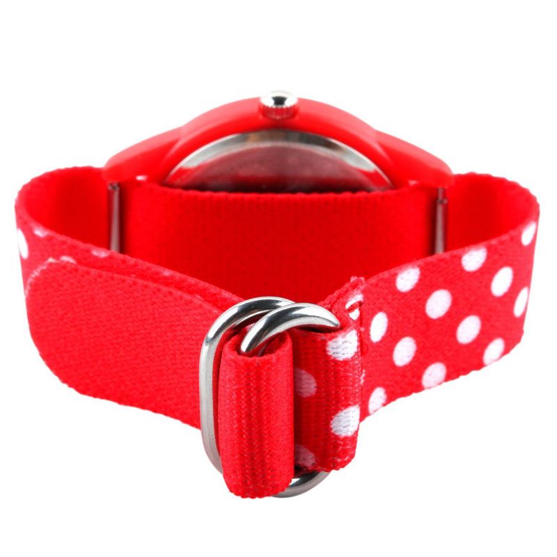 Girls&#39; Disney Minnie Mouse Face Plastic Watch - Red, 4 of 7