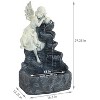 Sunnydaze Outdoor Solar Powered Angel Falls Water Fountain with Battery Backup and Submersible Pump - 27" - 3 of 4