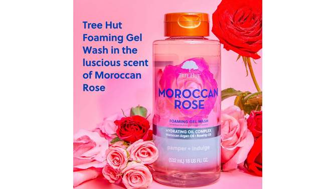 Tree Hut Moroccan Rose Foaming Gel Body Wash - 18 fl oz, 2 of 20, play video