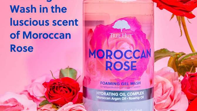 Tree Hut Moroccan Rose Foaming Gel Body Wash - 18 fl oz, 2 of 20, play video