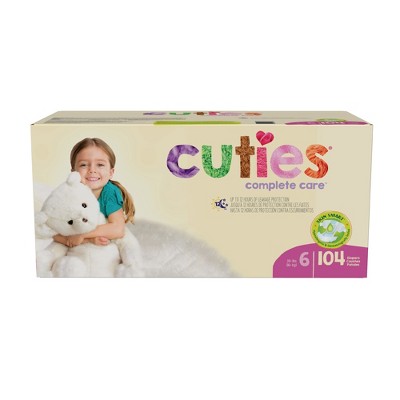 Cuties Complete Care Baby Baby Diaper Size 6, Over 35 lbs. CCC16, 104 Ct