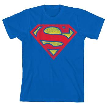 Superman Logo Boy's Royal Blue T-shirt