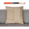 HomeRoots 24" Brown and Beige Geometric Silk Throw Pillow With Embroidery - 2 of 4