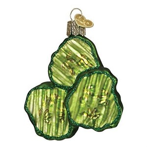 Old World Christmas Glass Blown Ornament for Christmas Tree, Pickle Chips - 1 of 2