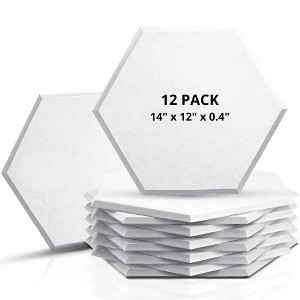 Sonic Acoustics 12 Pack Hexagon Acoustic Panels - High Density Soundproofing Panels - 1 of 4