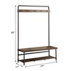 CAVINAS Hall Tree with 5 Hooks Simple Coat Rack with Shoe Rack and Bench for Entryway - 4 of 4