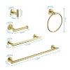 9 Piece Stainless Steel Bathroom Towel Rack Set Wall Mount - 2 of 4