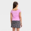 Girls' Short Cap Sleeve Side Shirred T-Shirt - art class™ - 2 of 3