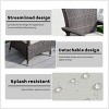 Moda Furnishings 2PCS Wicker Aluminum Outdoor Dining Armchairs with Cushions - 3 of 4