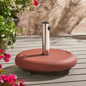 Kumasinova Heavy-Duty Patio Umbrella Base with Wheels,Sturdy Umbrella Stand Outdoor Base for Patio,Outdoor Umbrella Base Perfect for 11ft Umbrellas - 1 of 4