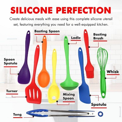 CHEF CRAFT 9 Piece Premium Silicone Kitchen Tool and Utensil Set Pink — фото 3