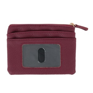 Buxton Women's Solid Color Vegan Leather Large ID Coin Case - 1 of 4