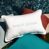 Indoor/Outdoor Beach Please Embroidered Lumbar Throw Pillow - Sorra Home - 3 of 4