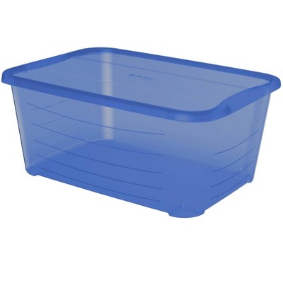 Life Story 5.5 Quart Rectangular Blue Plastic Storage box (Pack of 6)