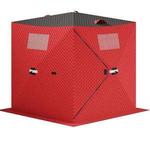 Portable Pop-Up Ice Fishing Tent, Spacious 1 to 2 Person Ice Fishing Shelter, Insulated Hub Shelter Includes Anchors, Wind Ropes & Carry Bag - 1 of 4