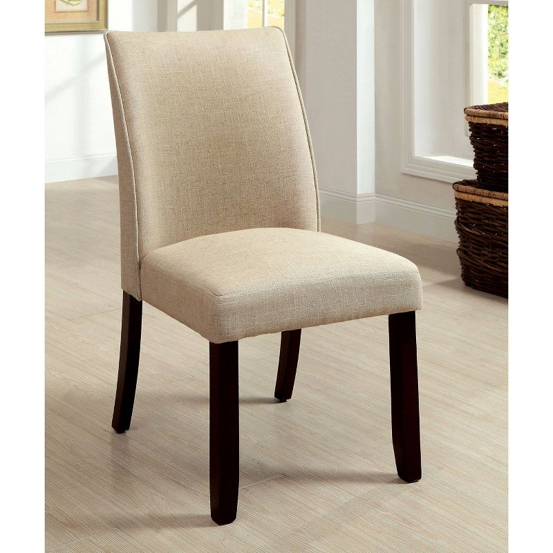 2pk Ward Upholstered Side Chairs Espresso/Ivory - miBasics, 3 of 9