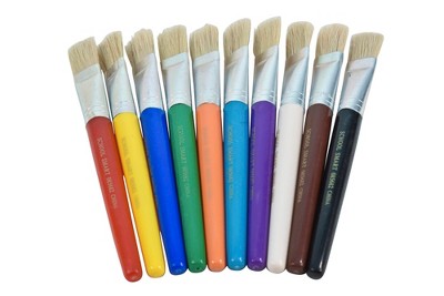 School Smart Watercolor Paint Brushes, Short Handle, Size 8, Set Of 12 :  Target