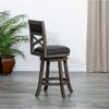 NicBex Accent Chair Swivel Chair Upholstered Bar Stools with Wood Legs for Kitchen Island, Living Room and Pub - 4 of 4