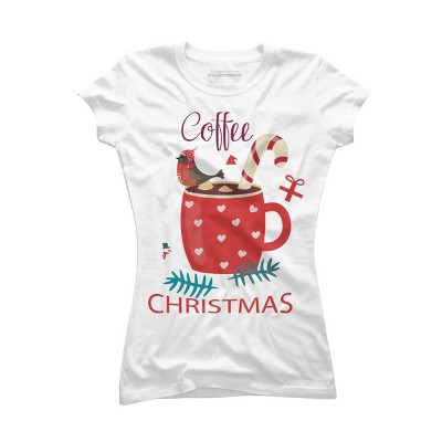 Junior's Design By Humans Merry Christmas Treasure box By funkprints T-Shirt