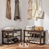 Bamboo Shoe Rack Bench with 3 Tiers - Supports 300lbs, Natural Wood Storage Organizer for Entryway, Living Room & Balcony - 3 of 4