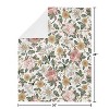 Sweet Jojo Designs Girl Baby Swaddle Blanket Vintage Floral Pink Green and Yellow - 4 of 4