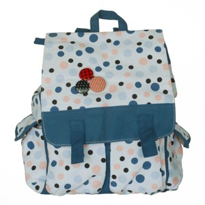 Slickblue Canvas Backpack, Roomy Interior & Side Pockets, Travel Daypack, Artistic, Blue, 15" x 14.5" x 5" - 1 of 4