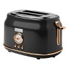 Dorset 2-Slice Wide Slot Stainless Steel Toaster - Black and Copper: Haden Retro Toaster, 900W, Spot Clean, 1-Year Warranty - 4 of 4