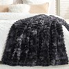 Cozy Bliss Faux Fur Plush Decorative Blanket, Cozy Warm Striped Throw Blanket - 3 of 4