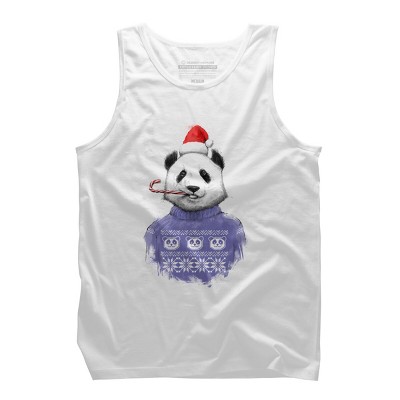 Men's Design By Humans Christmas panda By NikKor Tank Top