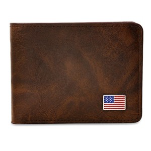 Steeltime Men's Vegan Leather American Flag Wallet - 1 of 2