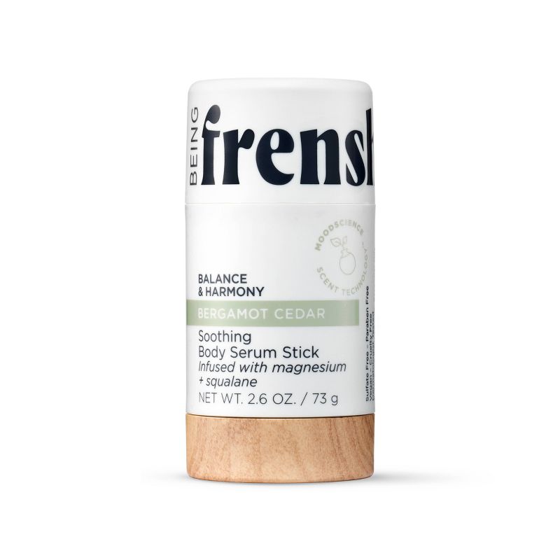 Being Frenshe Soothing and Hydrating Body Serum Stick with Magnesium - Bergamot Cedar - 2.6oz, 1 of 12