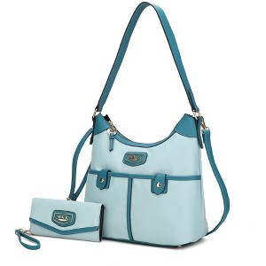 MKF Collection Harper Nylon Shoulder Hobo Bag with Matching Wallet by Mia K - 1 of 4