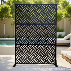 Freestanding Outdoor Privacy Screen,  Metal Decorative Privacy Screen Panels, for Climbing Plants, Ideal for Patio, Balcony, Deck - 1 of 4