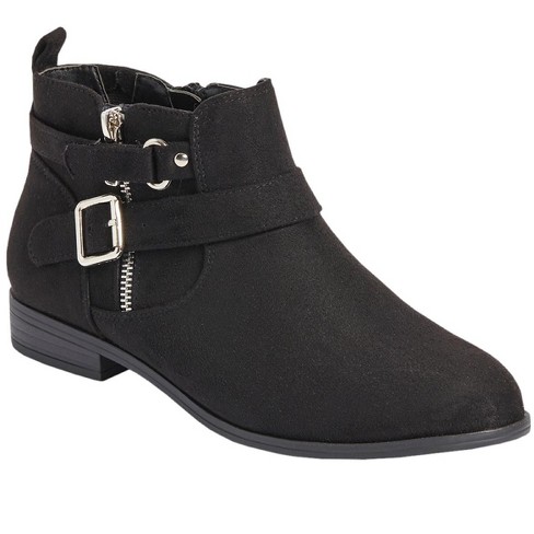 Comfortview Wide Width Lux Bootie Short Ankle Boot Women's Winter Shoes - 9  1/2 M, Black