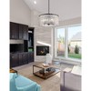 Glacier 5-Light Pendant - Matte Black Steel & Textured Glass - 19" Round, Dimmable, Industrial Chic - 4 of 4