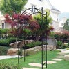 DOMETOUR Black Metal Garden Arch, 3.6ft x 1.47ft x 7.5ft, Climbing Plants Support, Outdoor Garden Arbor - 2 of 4