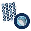 Big Dot of Happiness Shark Zone - Jawsome Party or Birthday Party Circle Sticker Labels - 24 Count - 2 of 4