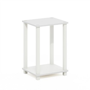 Furinno Simplistic End Table, Small, White/White - 1 of 1