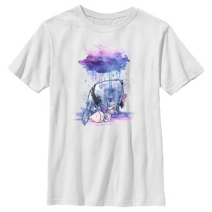 Boy's Winnie the Pooh Rainy Watercolor Eeyore T-Shirt - 1 of 4