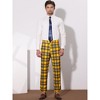 Lars Amadeus Men's Plaid Flat Front Business Dress Suit Pants - 3 of 4