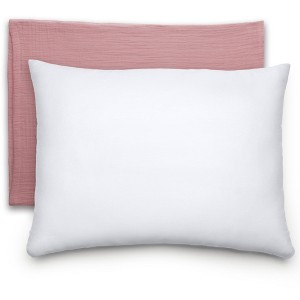 Toddler Pillow with Muslin Pillowcase, 13"x18", Kids Pillow for Sleeping by Comfy Cubs - 1 Pack - 1 of 4