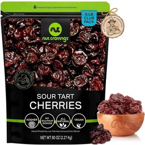 Sun Dried Sour Tart Cherries, Lightly Sweetened by Nut Cravings - 1 of 4