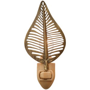 Park Designs Antique Brass Leaf Night Light - 1 of 3