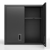 Garage Wall Mounted Storage Cabinet with Two Doors and One Shelf, Lockable Metal Wall Cabinet, Hanging Tool Cabinet for Garage Utility Room - 2 of 4