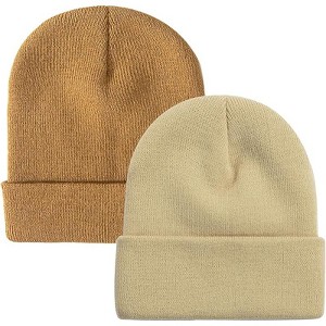 MSDC 1&2 Pack Beanie for Men Women Slouchy Beanie Hats Winter Knit Caps Soft Ski Hat Unisex - 1 of 4
