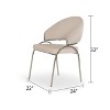 CAVINAS Velvet Accent Chair with High Backrest and Metal Legs,Modern Upholstered Living Room Chairs,Reading Chairs for Living Room - 3 of 4